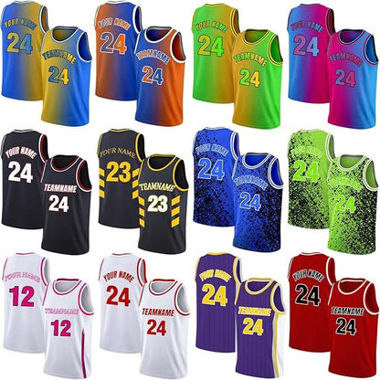 Custom Men Youth Basketball Jersey Printed or Stitched Personalized Name and Number Athletic Sportswear
