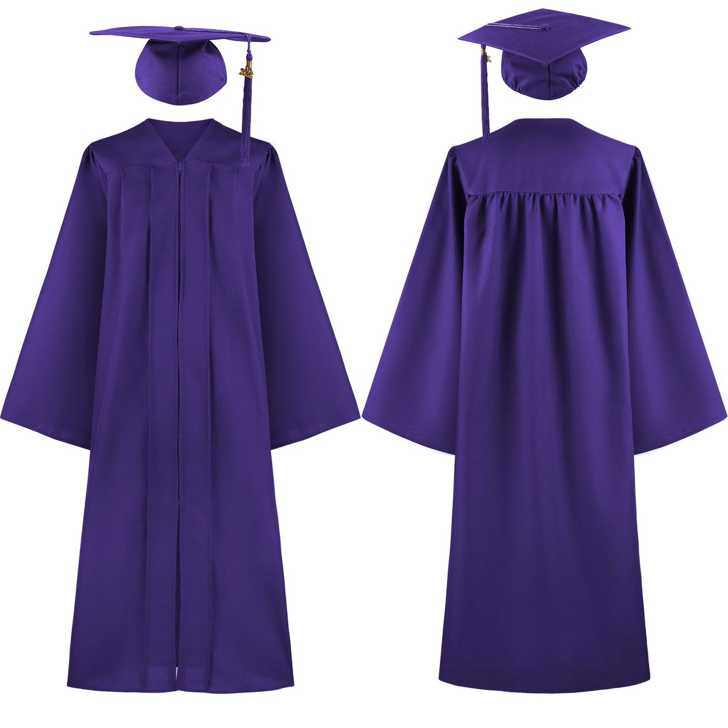 Unisex Matte 4 PCS Graduation Cap and Gown