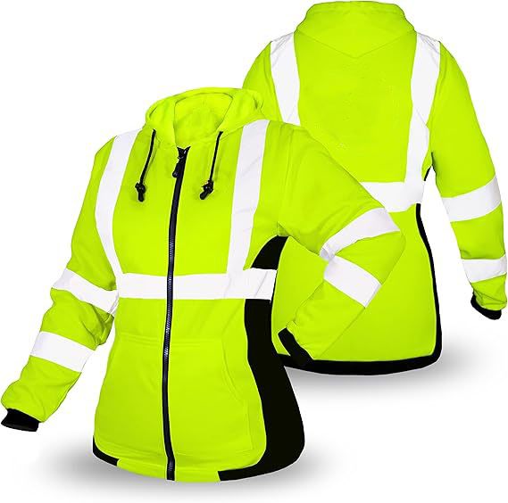 Wholesale Customized Logo High Visibility Women's Fleece Safety Clothing Coat