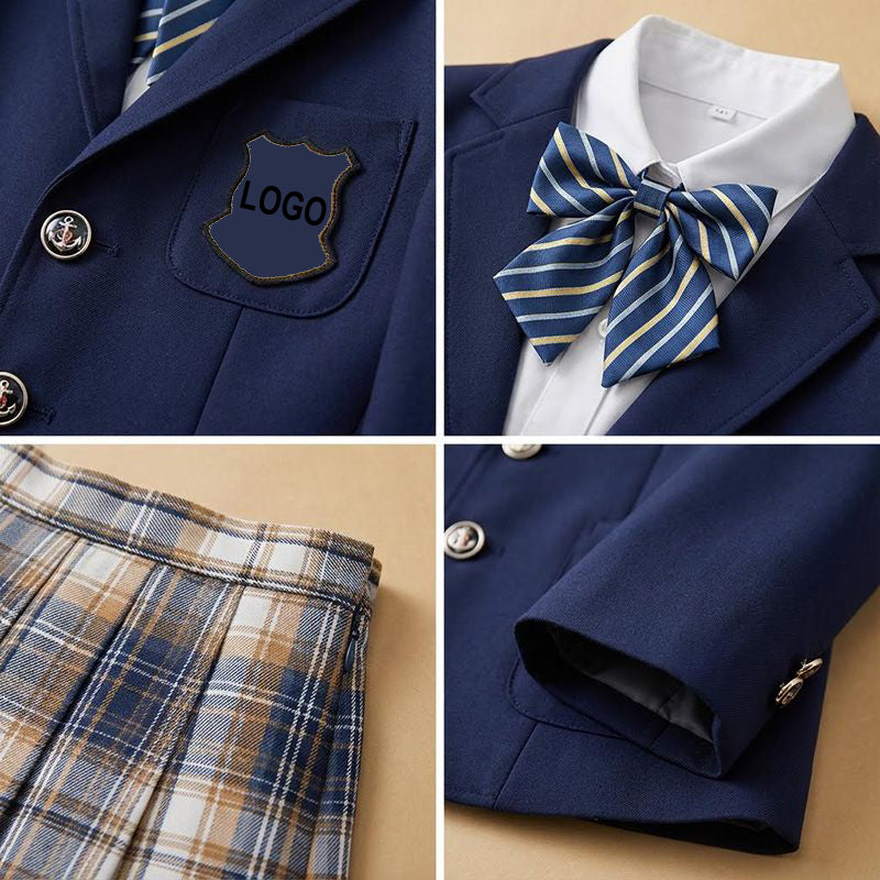 Girls Blazer Jacket Long Sleeve Teen Notched Collar/Lapel Collar Graduation Open Front Pockets Kids Blazers Suit