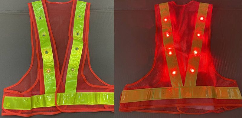Mesh Fabric LED Flash Road Safety Reflective Vest