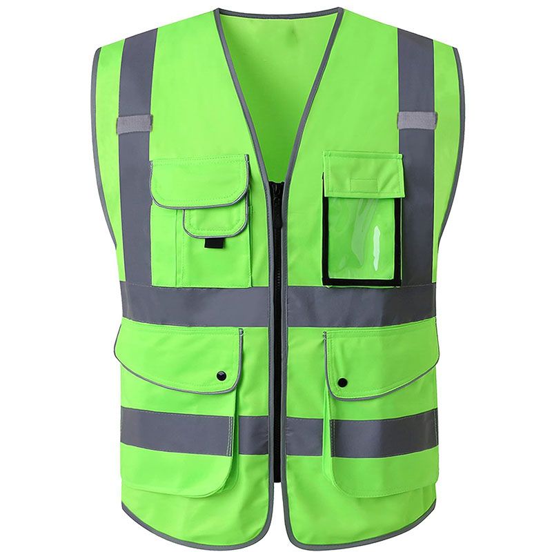 Men's High Visibility Reflective Safety Clothing Work Construction Vest