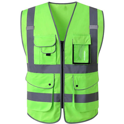 Men's High Visibility Reflective Safety Clothing Work Construction Vest