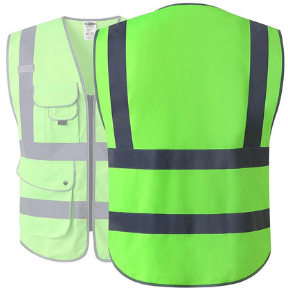 Men's High Visibility Reflective Safety Clothing Work Construction Vest