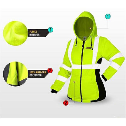 Wholesale Customized Logo High Visibility Women's Fleece Safety Clothing Coat