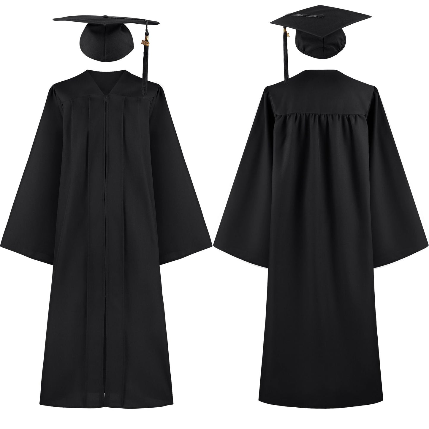 Unisex Matte 4 PCS Graduation Cap and Gown
