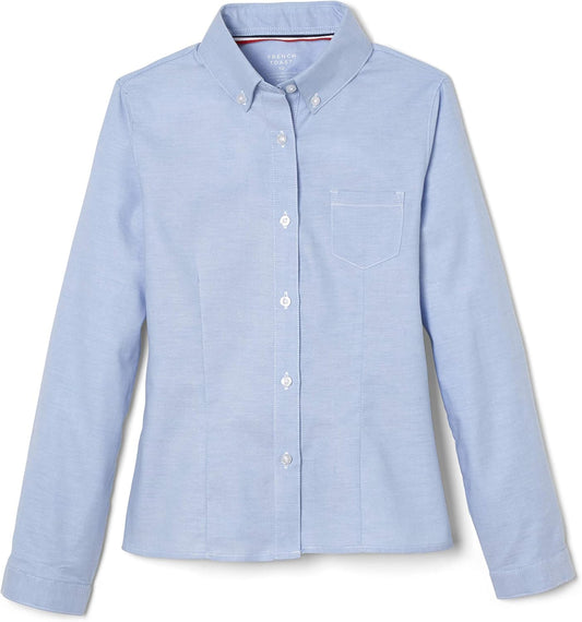 Girls' Long Sleeve Oxford Blouse