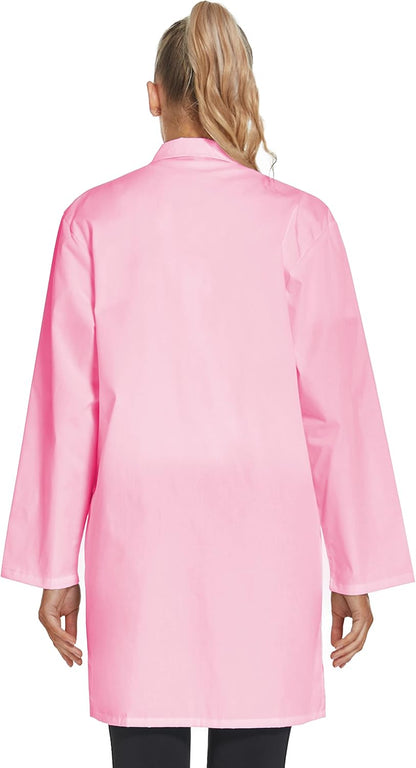 Professional Lab Coat for Women Long Sleeve, White, Unisex