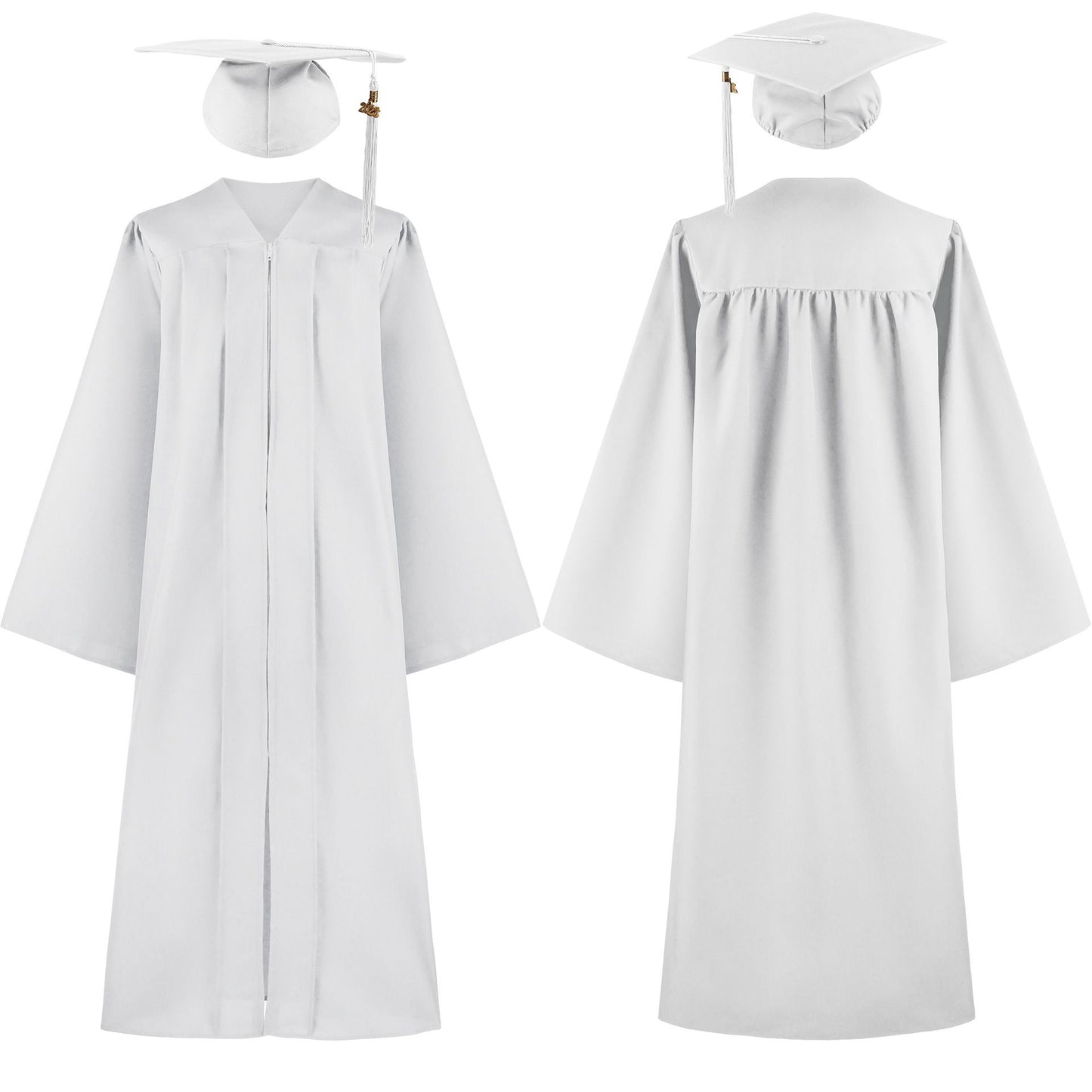 Unisex Matte 4 PCS Graduation Cap and Gown