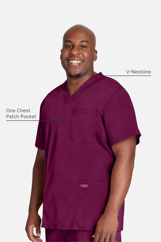 Scrubs for Men Workwear Professionals V-Neck 4 Pocket Scrub Top WW695