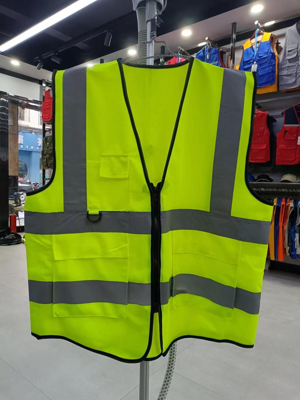 120g Heavy Knitted Fabric with Circular Lock Edge Reflective Vest, Work Fishing Vest, Traffic Volunteer
