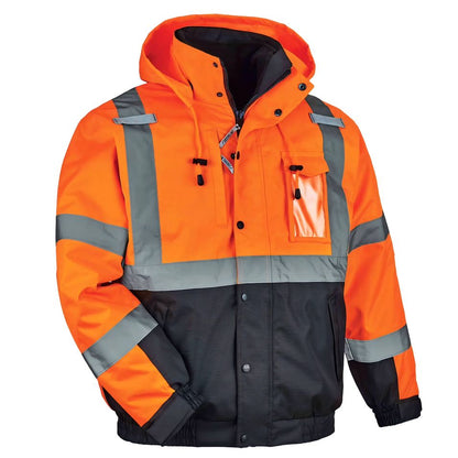 Men's Reflective Hi-Vis 3-in-1 Waterproof Work Coat Construction Transportation
