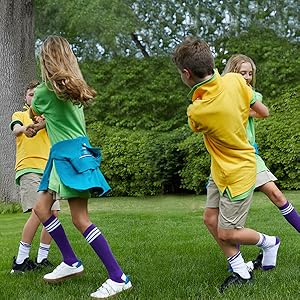 Girls' Short Sleeve Picot Collar Polo School Uniform Shirt (Standard and Plus)