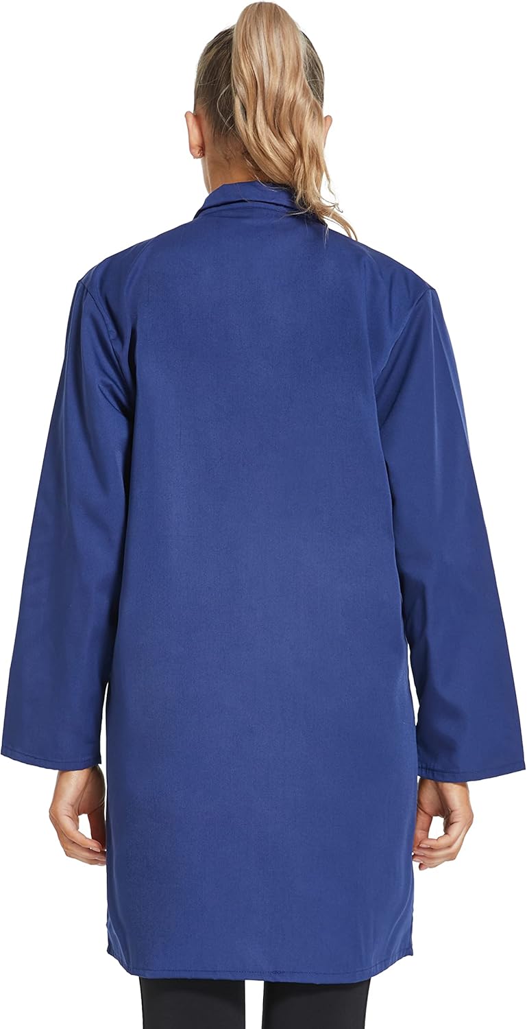 Professional Lab Coat for Women Long Sleeve, White, Unisex