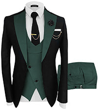 Wangyue Mens Suit 3 Piece Slim Fit Suit for Men Formal Business Suit Wedding Groom Prom Tuxedo Dinner Party