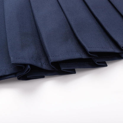Uniform Pleated Scooter Skirt with Under Shorts Pull On Elastic Waist Skirt