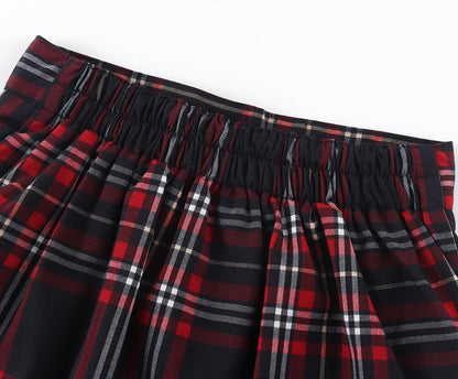 Girls Button Pleated Scooter Skirt School Uniform