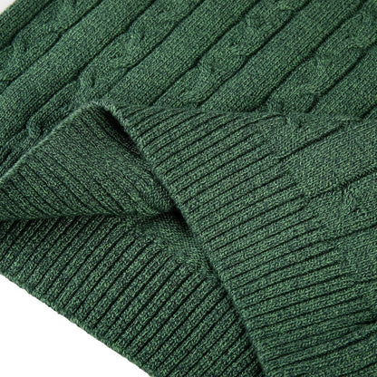 Kid Nation Boys Sweater 100% Cotton Quarter Zip Sweater Kids Cable Knit Casual Pullover (Previously Amazon Essentials)