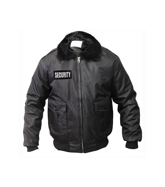 Custom Security Guard Bomber Jacket with Reflective Security Winter Coat