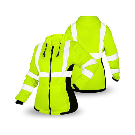 Wholesale Customized Logo High Visibility Women's Fleece Safety Clothing Coat