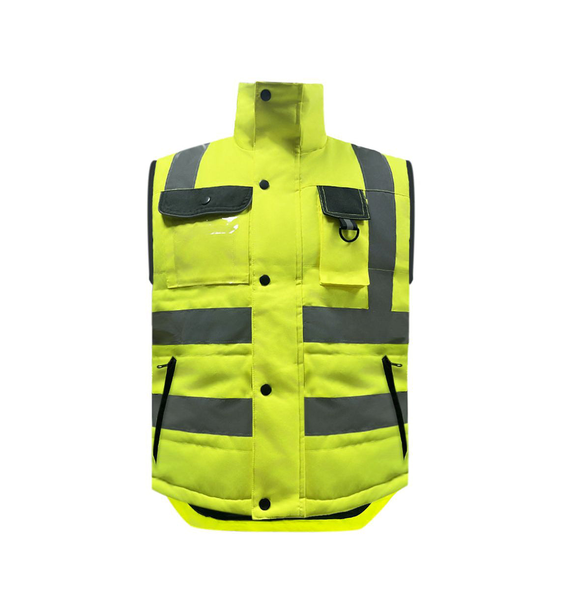 Durable Hi - Vis Safety Coat - Reinforced Patches for Industrial Work