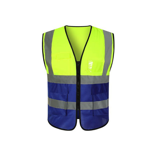 Custom High Visibility Security Logo Reflective Safety Work Uniform Vest with Pockets