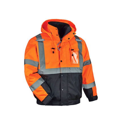 Men's Reflective Hi-Vis 3-in-1 Waterproof Work Coat Construction Transportation