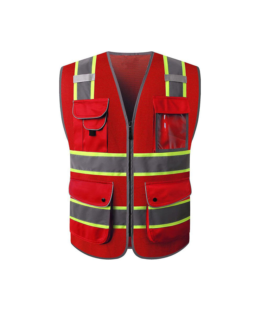 Men's High Visibility Reflective Safety Clothing Work Construction Vest