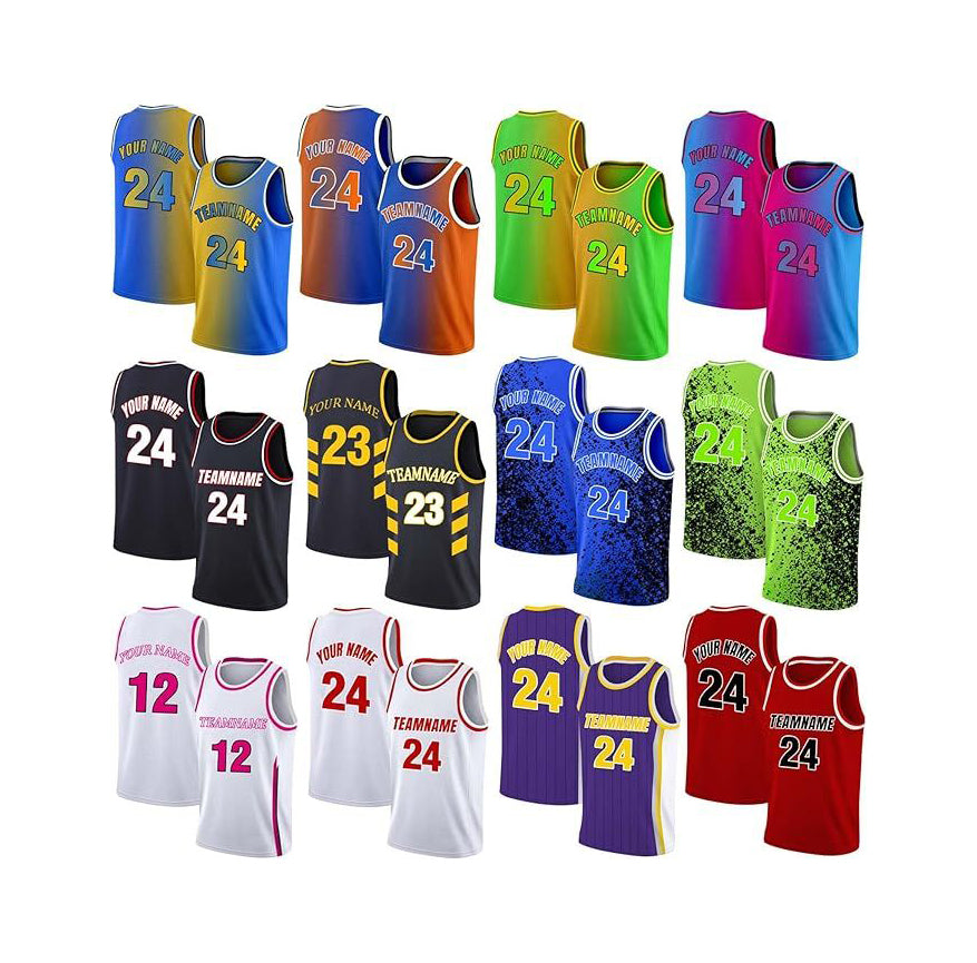 Custom Men Youth Basketball Jersey Printed or Stitched Personalized Name and Number Athletic Sportswear