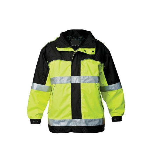 Fashion Mechanic Workwear Yellow Uniform Hi Vis Safety Jacket Reflective High Visibility Heavy Duty Water Resistant Outdoor Coat