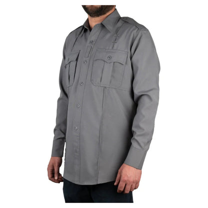 100% POLYESTER 4 POCKET HIDDEN ZIPPER UNIFORM SHIRT - SHORT SLEEVE