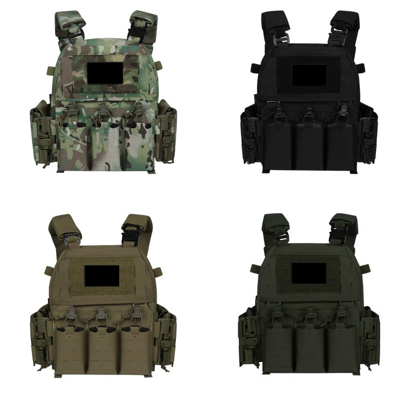 Quick-Release Tactical Vest, Laser-Cut, Wear-Resistant, Breathable, Multi-Functional Vest