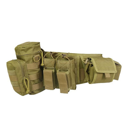 Tactical Waist Belt Multifunctional Field Combat Training Waist Belt Nylon Padded Load-Bearing Tactical Waist Belt Cp