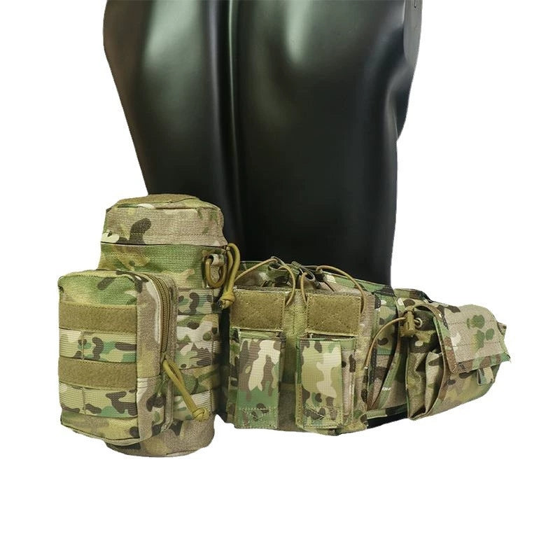 Tactical Waist Belt Multifunctional Field Combat Training Waist Belt Nylon Padded Load-Bearing Tactical Waist Belt Cp