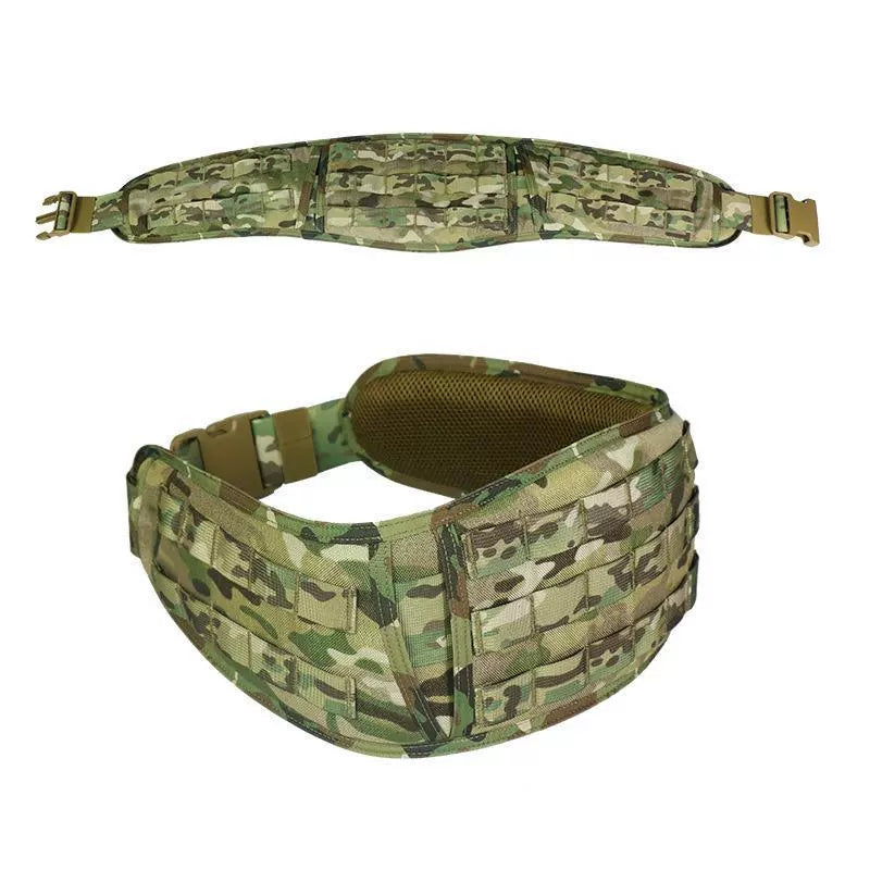 Tactical Waist Belt Multifunctional Field Combat Training Waist Belt Nylon Padded Load-Bearing Tactical Waist Belt Cp