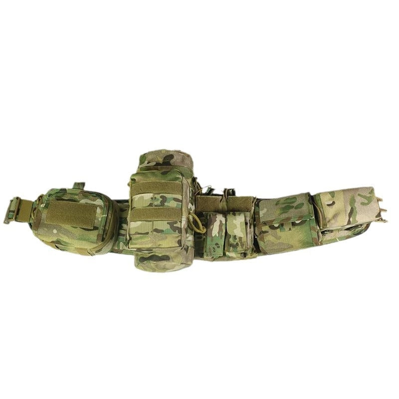 Tactical Waist Belt Multifunctional Field Combat Training Waist Belt Nylon Padded Load-Bearing Tactical Waist Belt Cp