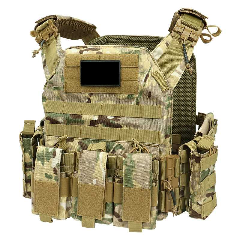 Amazon-Style Camouflage Quick-Release Tactical Vest, Outdoor CS Tactical Vest, Field Training Uniform, Factory Direct Sales.