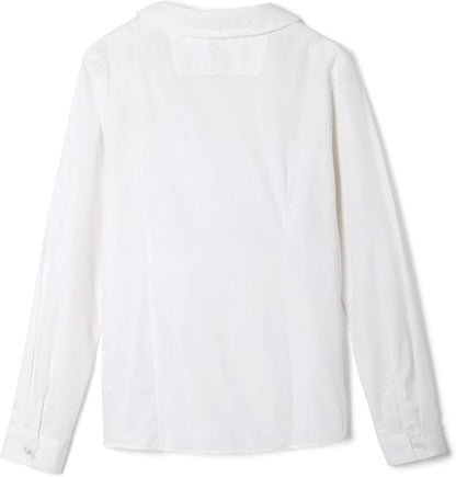 Girls' Long Sleeve Woven Shirt with Peter Pan Collar (Standard & Plus)