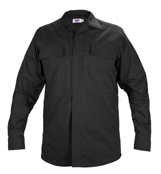 LONG SLEEVE ZIPPERED TACTICAL POLY COTTON RIP-STOP BDU SHIRT