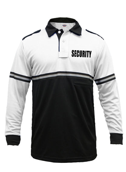 TWO TONE BIKE PATROL SHIRT WITH ZIPPER POCKET WITH SECURITY ID