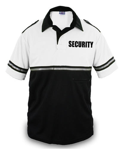 TWO TONE BIKE PATROL SHIRT WITH ZIPPER POCKET WITH SECURITY ID