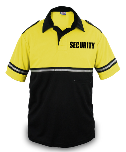 TWO TONE BIKE PATROL SHIRT WITH ZIPPER POCKET WITH SECURITY ID