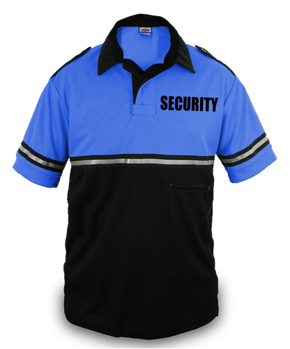 TWO TONE BIKE PATROL SHIRT WITH ZIPPER POCKET WITH SECURITY ID