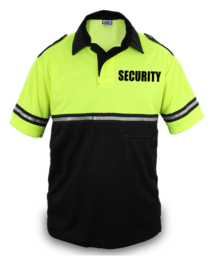 TWO TONE BIKE PATROL SHIRT WITH ZIPPER POCKET WITH SECURITY ID
