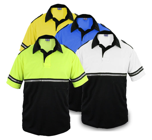 TWO TONE BIKE PATROL SHIRT WITH ZIPPER POCKET