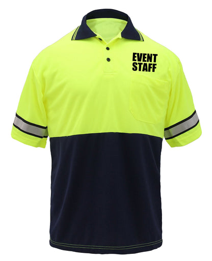 SECURITY BIKE PATROL SHIRT WITH ZIPPER POCKET AND HASH STRIPES