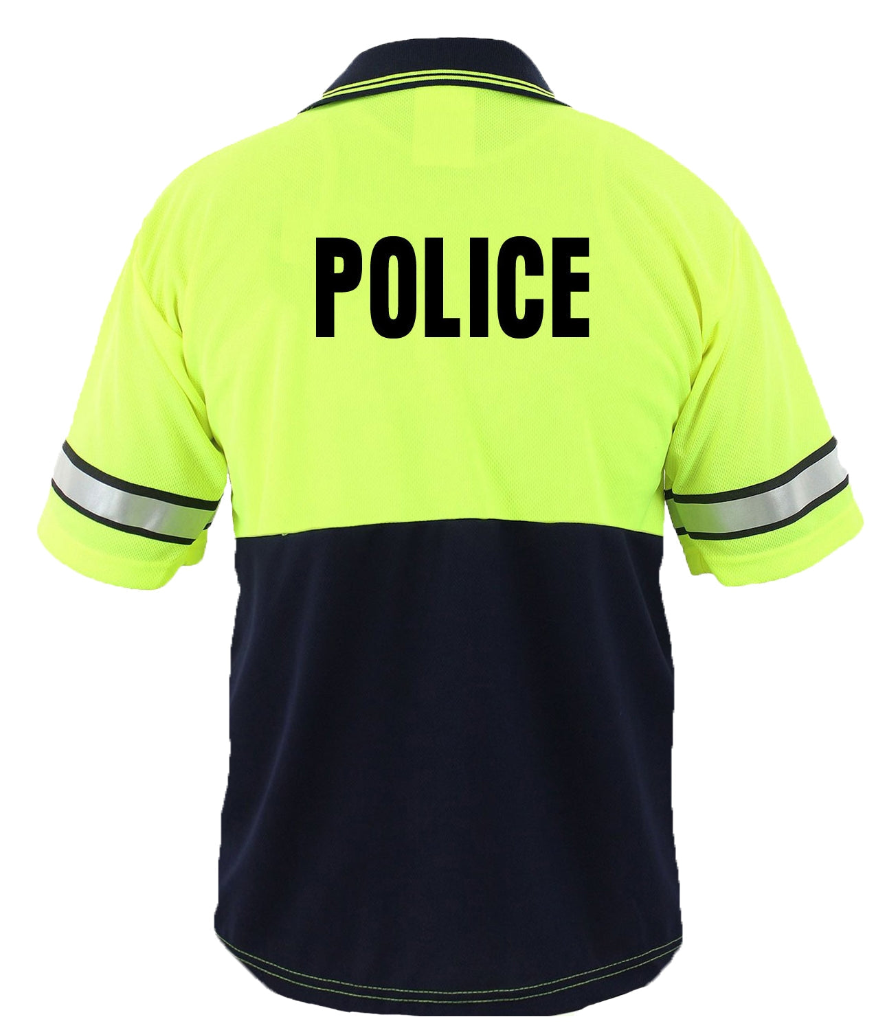 SECURITY BIKE PATROL SHIRT WITH ZIPPER POCKET AND HASH STRIPES