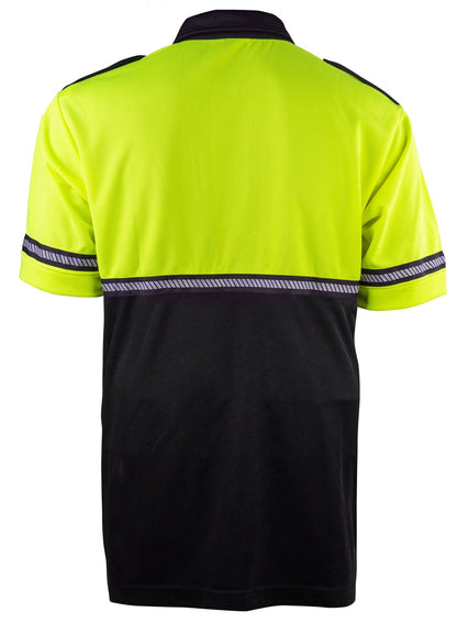 Two Tone Bike Patrol Shirt with Zipper Pocket and Hash Stripes