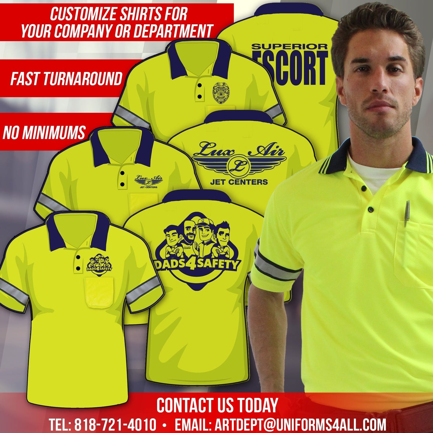 High Visibility Polo Shirt with ID