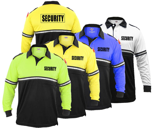 100% Polyester Jersey Knit Two Tone Bike Patrol Polo Shirts